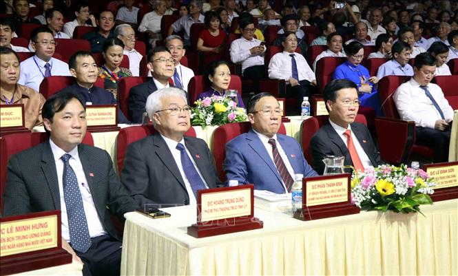  Các đồng chí lãnh đạo Trung ương dự buổi lễ. Ảnh: Công Tường/TTXVN