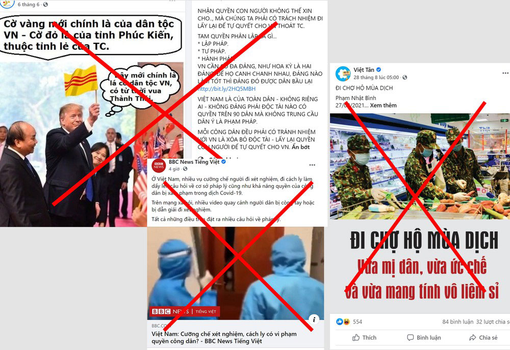  Những luận điệu sai trái, thù địch trên các trang web nước ngoài. Ảnh chụp màn hình