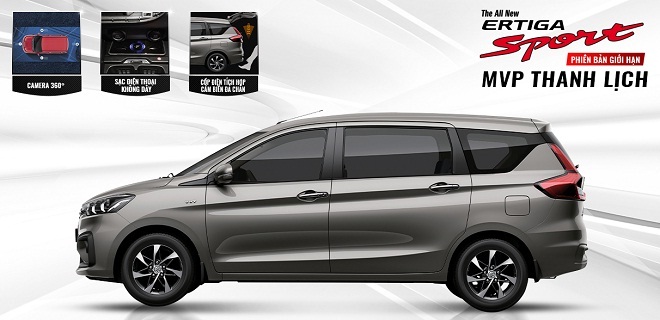  Khách hàng cũng có thể tùy chọn sở hữu Ertiga Sport phiên bản giới hạn khi chọn gói ưu đãi phụ kiện thông minh.