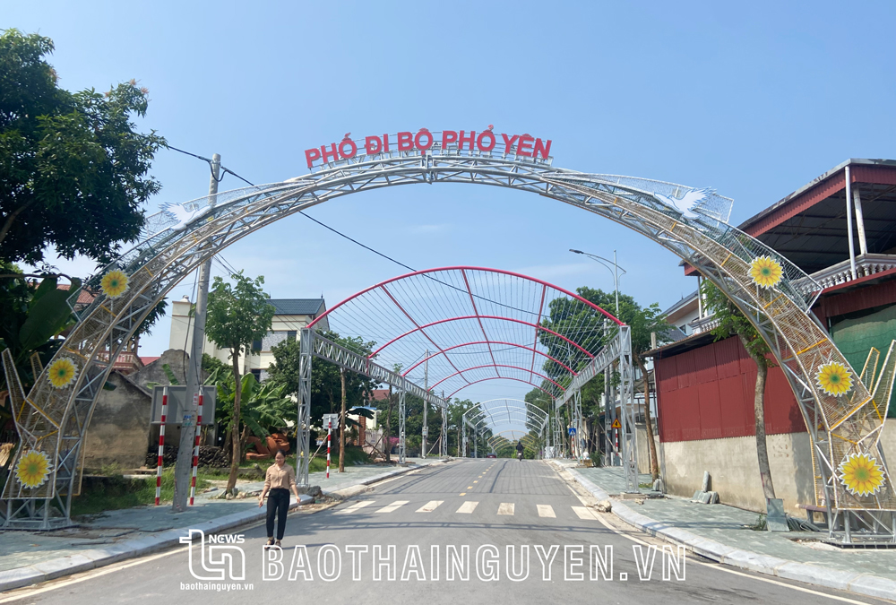  Phố đi bộ Nguyễn Cấu (TP. Phổ Yên) đã cơ bản hoàn thành.