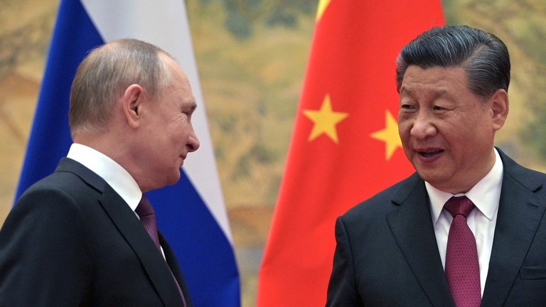  Tổng thống Nga Vladimir Putin và Chủ tịch Trung Quốc Tập Cận Bình tại cuộc gặp ở Bắc Kinh ngày 4/2/2022. Ảnh: AFP