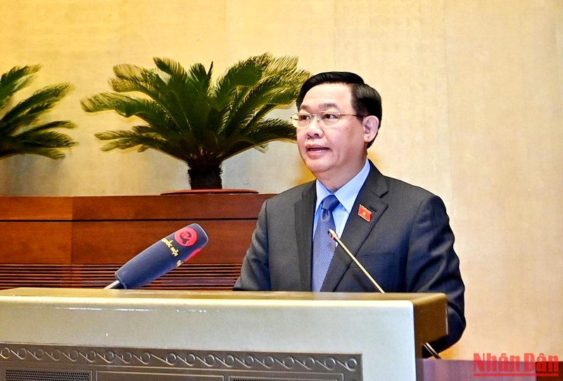  Chủ tịch Quốc hội Vương Đình Huệ phát biểu bế mạc Hội nghị.