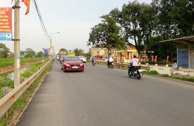  Đoạn Km102+600-Km103+450 trên Quốc lộ 37 đã được sửa chữa xong.