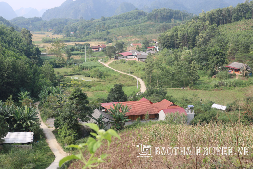 Một góc xóm Làng Giếng hôm nay.