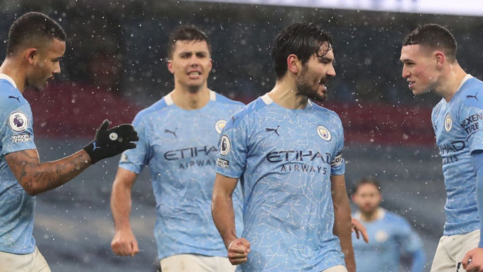  Man City sẽ tiến gần hơn đến chức vô địch Ngoại hạng Anh nếu đánh bại Aston Villa đêm nay. (Ảnh: Getty).