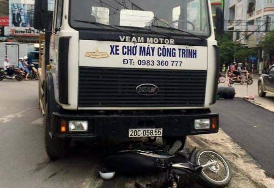  Hiện trường vụ tai nạn.