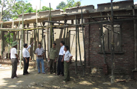  Nhà văn hóa xóm Dinh B, xã Nga My (Phú Bình) được xây dựng trên phần đất do gia đình ông Trần Văn Mực hiến tặng