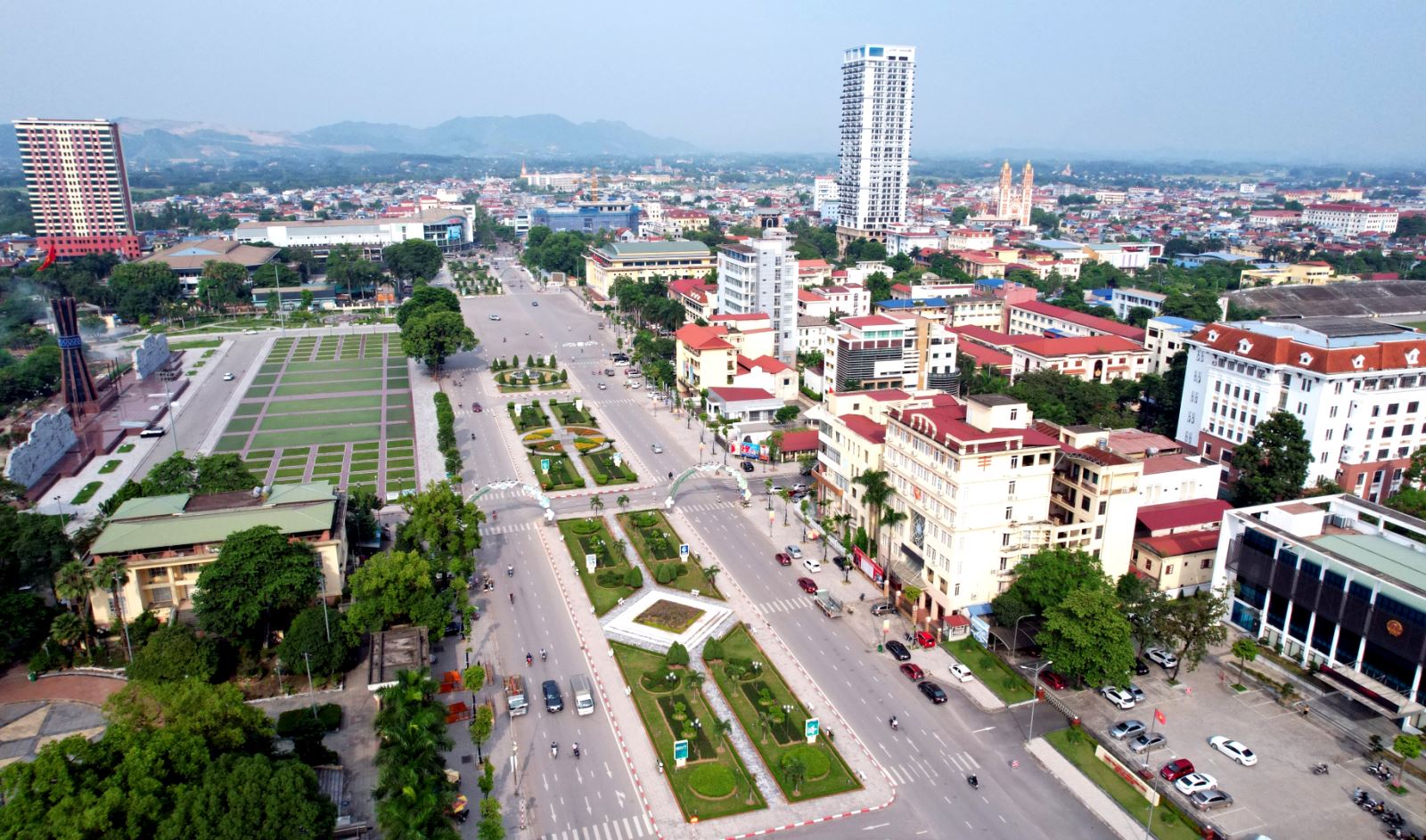 TP. Thái Nguyên - một đô thị năng động, ngày càng khang trang, hiện đại. Ảnh: N.N