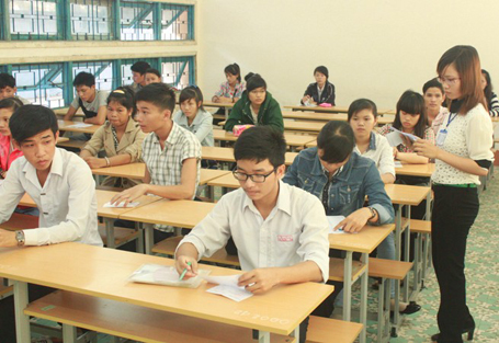  Các trường đại học tạo mọi điều kiện tốt nhất để thí sinh đến trường dự thi.