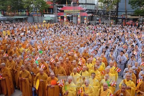  Các tôn giáo ở Việt Nam luôn gắn bó, đồng hành cùng dân tộc trong sự nghiệp xây dựng và bảo vệ Tổ quốc. Ảnh minh họa: TTXVN
