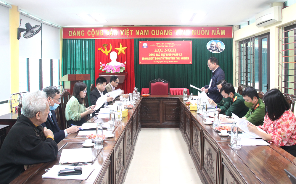  Đại diện các cơ quan thành viên Hội đồng phối hợp liên ngành về TGPL trong hoạt động tố tụng phát biểu ý kiến tại Hội nghị.