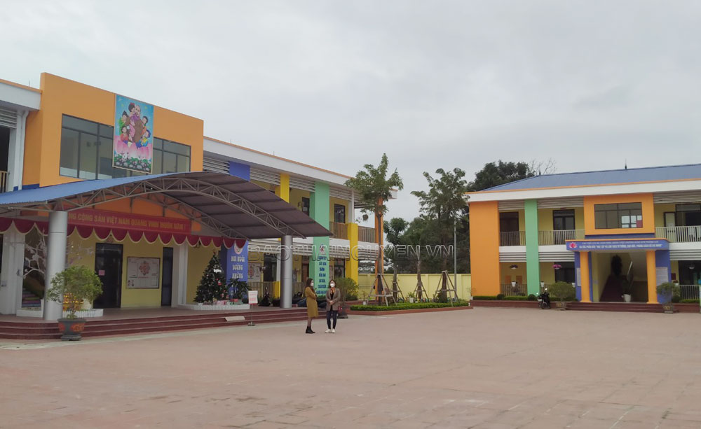  Trường Mầm non Thắng Lợi (T.P Sông Công) được đầu tư xây dựng với kinh phí 23 tỷ đồng, đưa vào sử dụng tháng 6-2021.