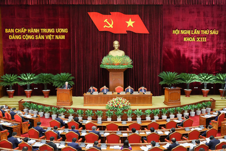  Hội nghị lần thứ sáu Ban Chấp hành Trung ương Đảng khoá XIII khai mạc sáng ngày 3/10/2022 tại Thủ đô Hà Nội - Ảnh: VGP/Nhật Bắc