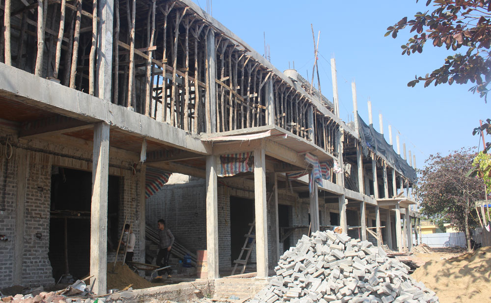  Được khởi công tháng 7-2021, đến nay, Dự án cải tạo, nâng cấp Trường Tiểu học Cải Đan đã hoàn thành trên 40% khối lượng thi công.