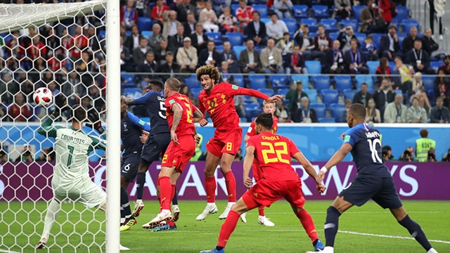 Tình huống ghi bàn của trung vệ Samuel Umtiti mang về chiến thắng cho đội tuyển Pháp.