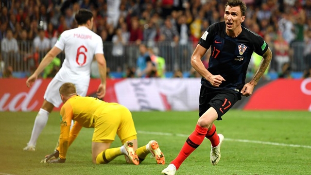  ​Mandzukic ghi bàn thắng ấn định cuộc lội ngược dòng lịch sử cho Croatia.