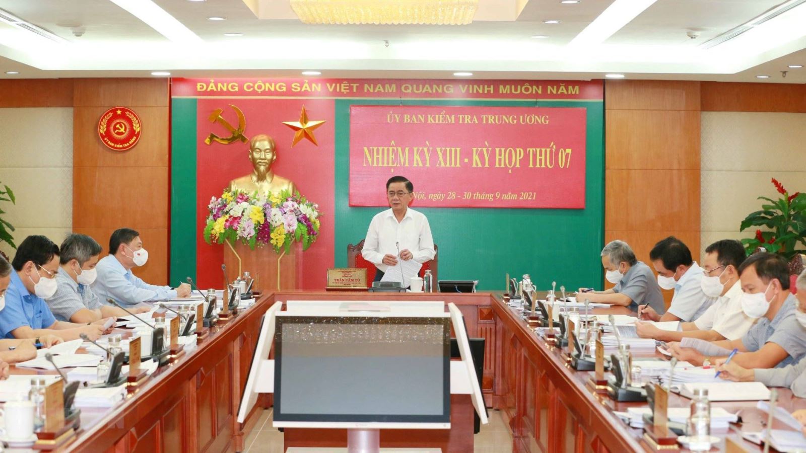  Kỳ họp thứ 7 Ủy ban Kiểm tra Trung ương ngày 30-9-2021. Ảnh: TTXVN