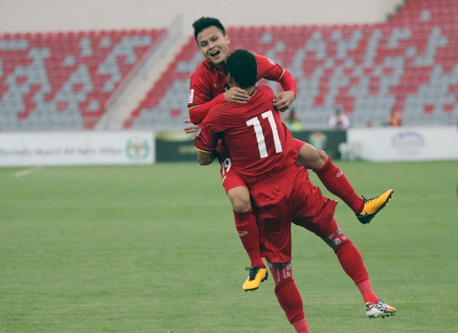  Tuyển Việt Nam tăng 10 bậc trên bảng xếp hạng FIFA. (Nguồn: VFF)