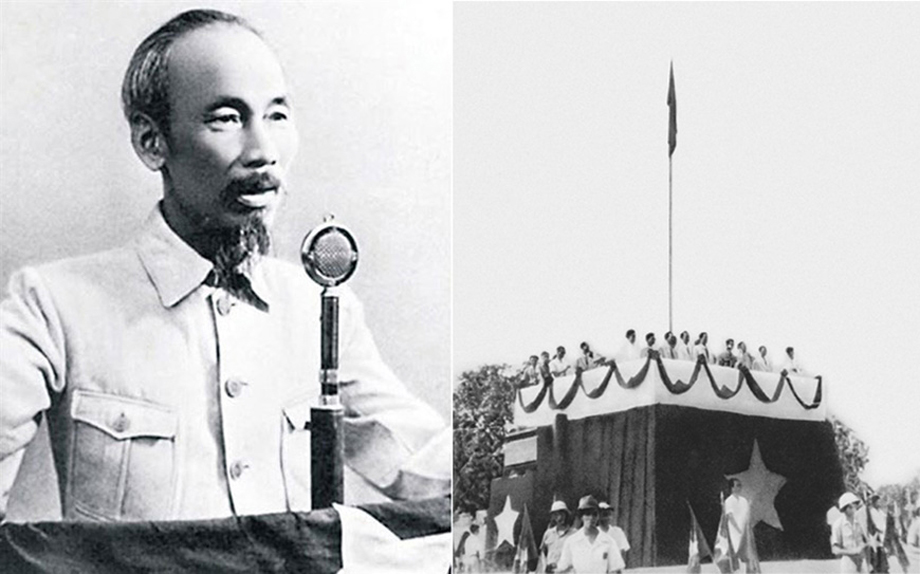  Ngày 2/9/1945, tại quảng trường Ba Đình (Hà Nội), Chủ tịch Hồ Chí Minh đọc Tuyên ngôn Độc lập, khai sinh nước Việt Nam Dân chủ Cộng hòa. Ảnh tư liệu 