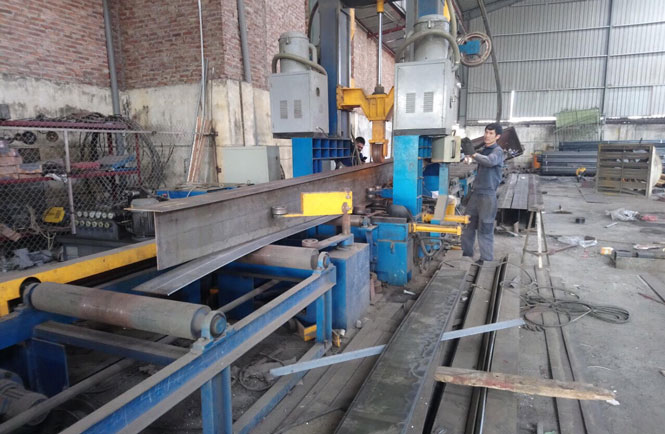  Xưởng gia công cắt của Công ty TNHH sản xuất cầu trục và kết cấu công nghiệp VNC.
