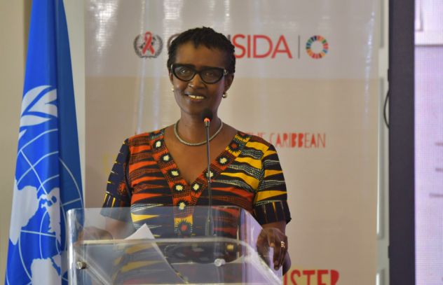  Bà Winnie Byanyima, Giám đốc Điều hành UNAIDS phát biểu tại sự kiện Ngày Quốc tế Chống Phân biệt chủng tộc ở Panama. Ảnh: UNAIDS