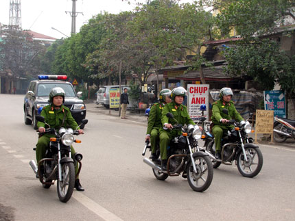  Lực lượng cảnh sát 113 trực chiến đấu trong dịp Tết Nguyên đán Tân Mão.