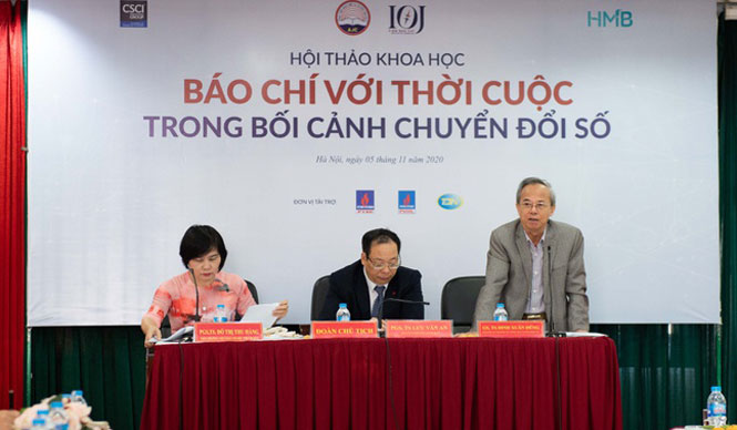  Hội thảo khoa học được tổ chức tại Học viện Báo chí và Tuyên truyền. Ảnh: H.N