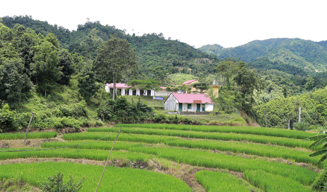  Khu vực trung tâm xóm Cao Biền (Nhà văn hóa và điểm trường tiểu học)