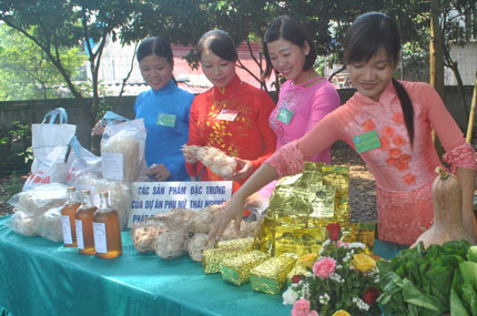  The tea products of Dinh Hoa District in the Trade Fair.