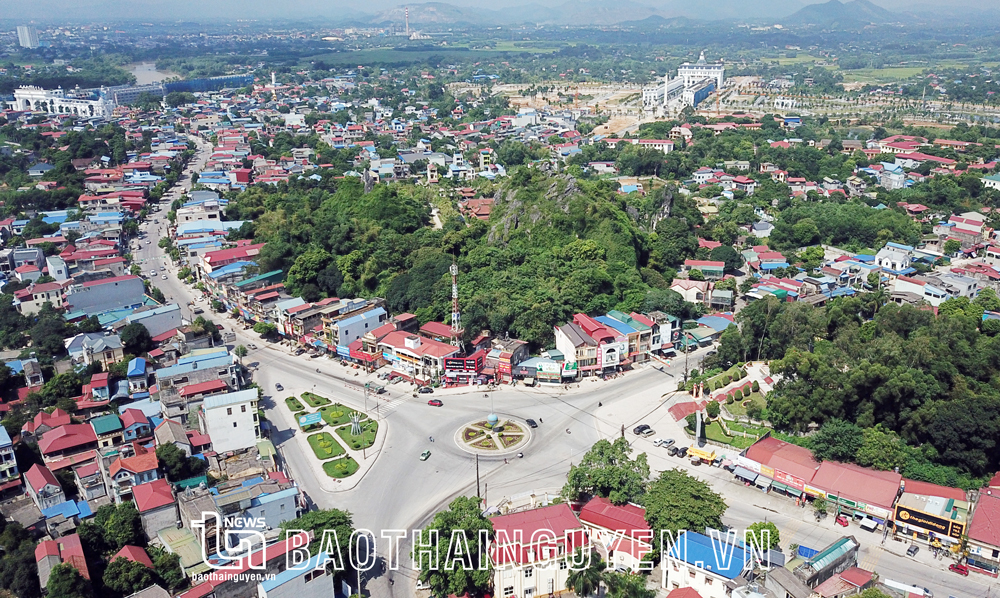  Toàn cảnh trung tâm phường Chùa Hang (TP. Thái Nguyên) hiện nay.