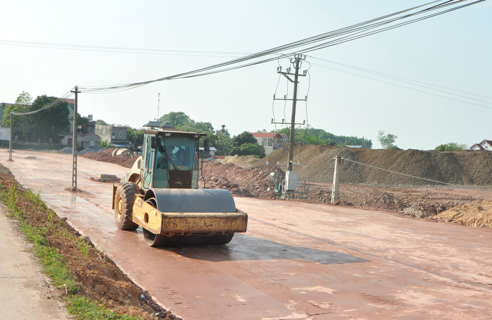  Dự án Khu đô thị số 5 thị trấn Hương Sơn đang được nhà thầu đẩy nhanh tiến độ thi công.