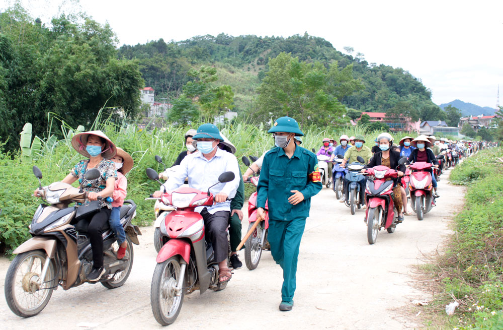  Thực binh sơ tán 1 khu phố.