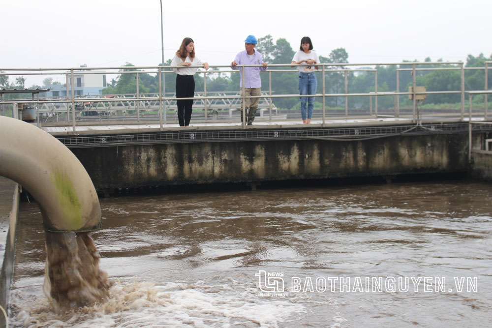  Nhà máy xử lý nước thải Gia Sàng hoạt động ổn định, xử lý nước thải sinh hoạt của TP.Thái Nguyên trước khi xả ra sông Cầu.