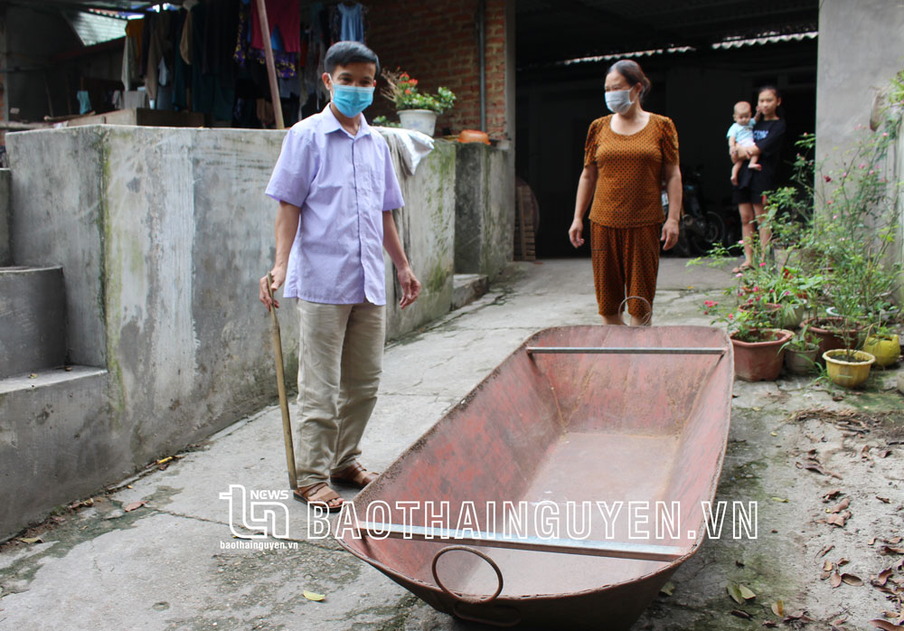  Xã Phúc Hà (TP. Thái Nguyên) đã cấp thuyền cho người dân ở khu vực dễ bị ngập úng do thiên tai để các gia đình di chuyển đến nơi an toàn trong trường hợp cần thiết.