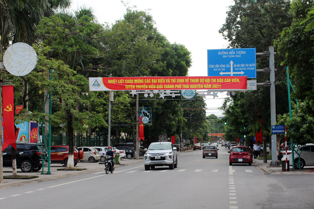  Tuyến đường Nha Trang, phường Trưng Vương (T.P Thái Nguyên) có chiều dài 0,6km đã được công nhận là tuyến phố văn minh đô thị từ năm 2017.