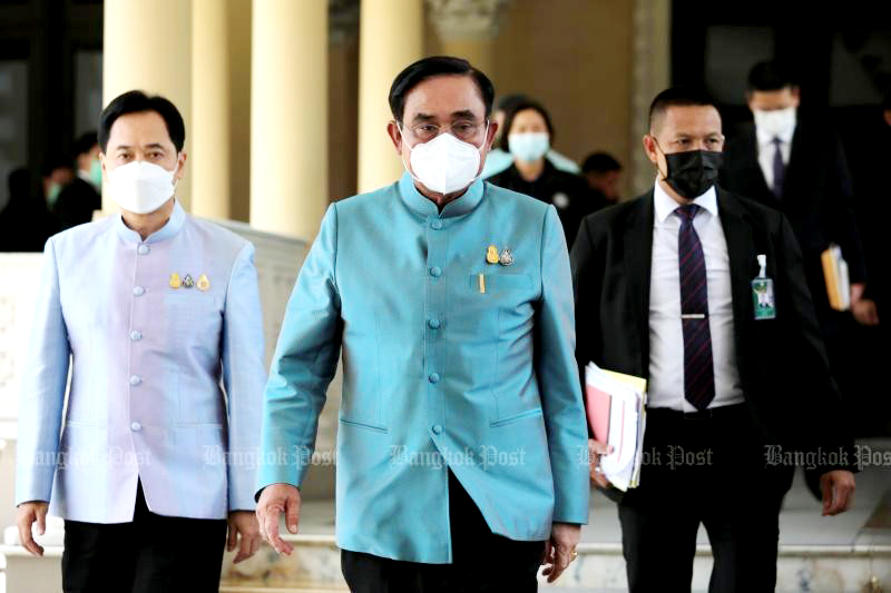  Thủ tướng Prayut Chan-o-cha tại Tòa nhà Chính phủ hôm 23/8 (Ảnh: Bangkok Post)