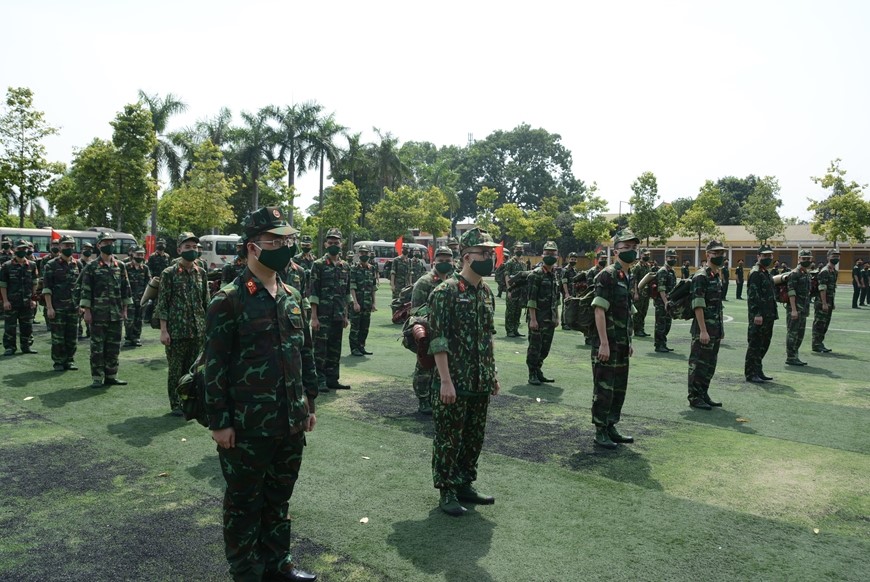  Lực lượng Quân y tăng cường cho Bệnh viện dã chiến truyền nhiễm 5D Bộ Quốc phòng.