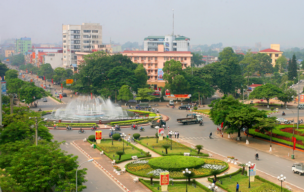  Trung tâm T.P Thái Nguyên vừa được chỉnh trang trước dịp Kỷ niệm 50 năm Ngày thành lập.