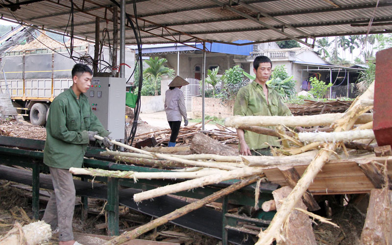  Các xưởng chế biến gỗ của anh Lê Đình Nhất xóm Rịn, xã Bộc Nhiêu (Định Hóa) đang tạo việc làm thường xuyên cho 30 lao động với mức thu nhập từ 5-7 triệu đồng/người/tháng.